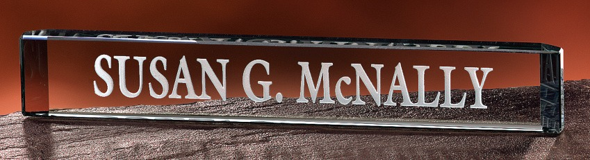 Optic Crystal Nameplate Optic Crystal Nameplate