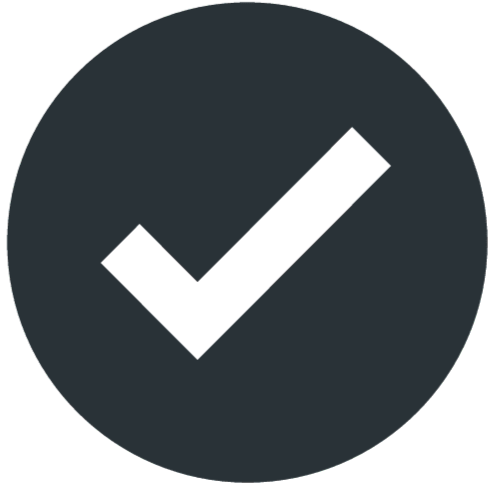 Check mark Check mark