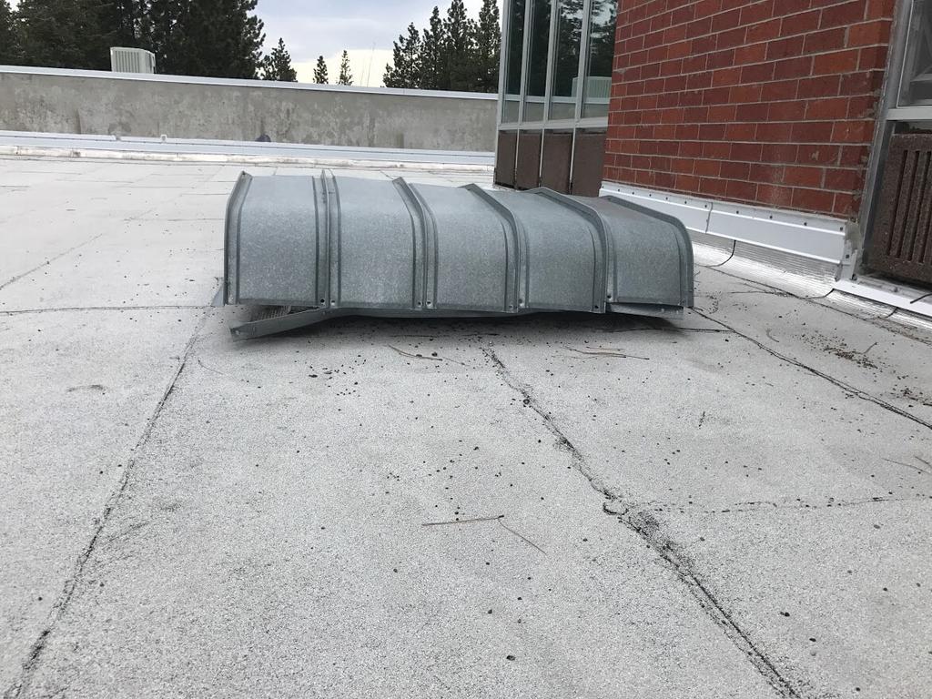 Replacement of snow damaged vent