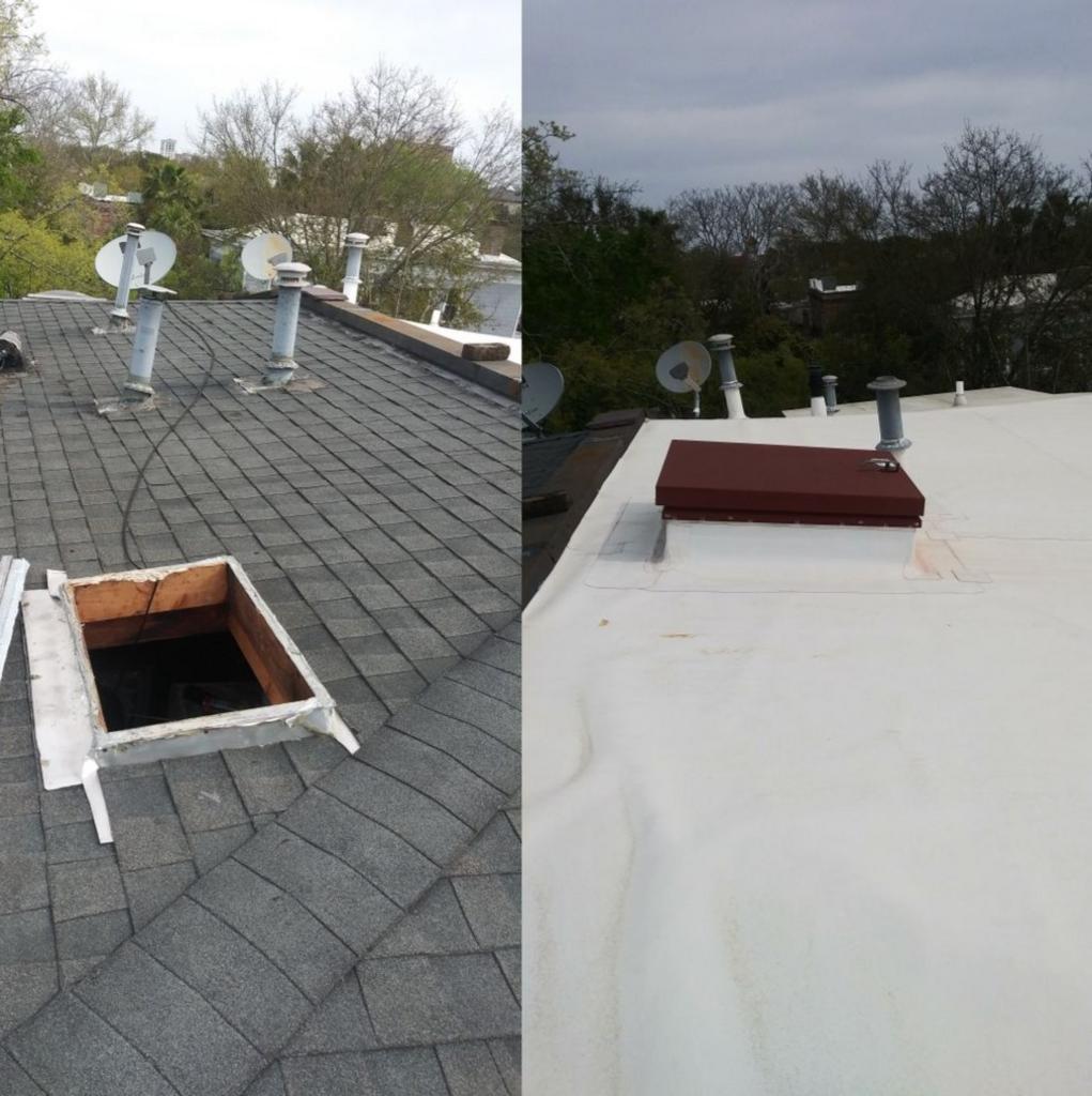 before and after roof repair Roy's Roof Repair