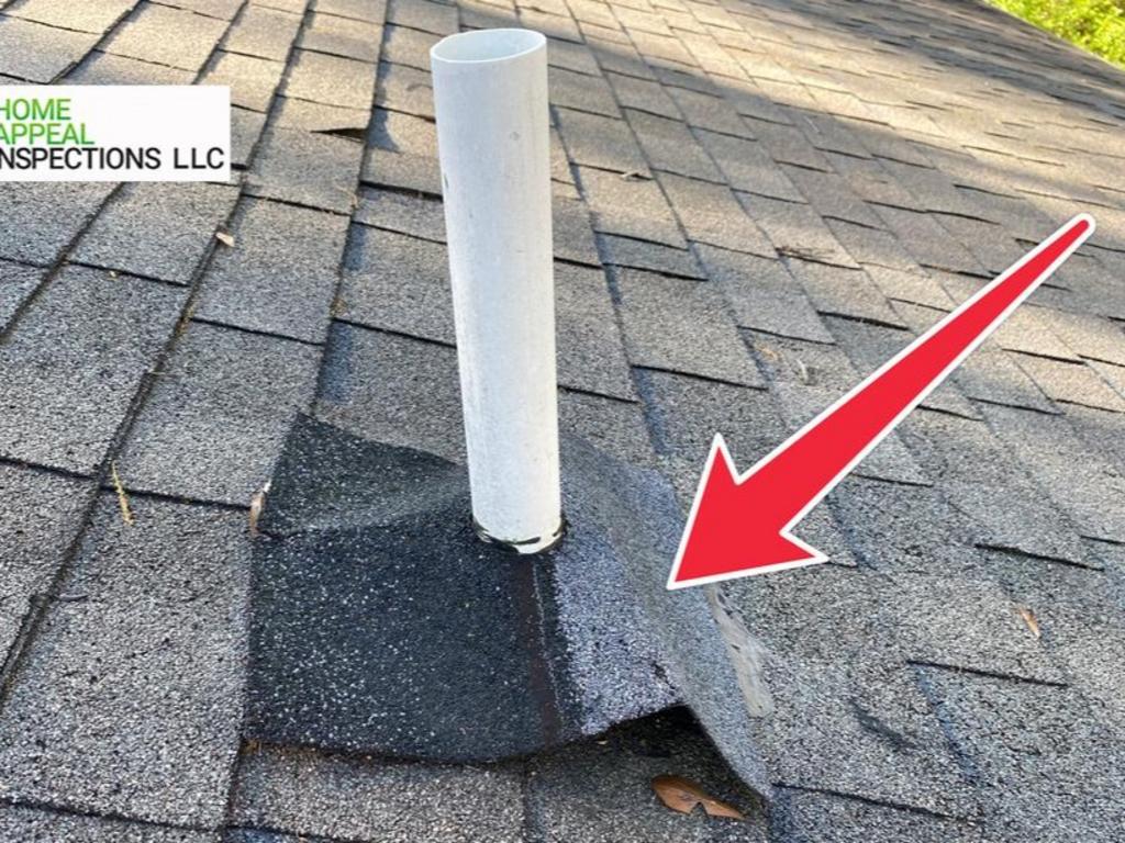 Improper vent stack flashing