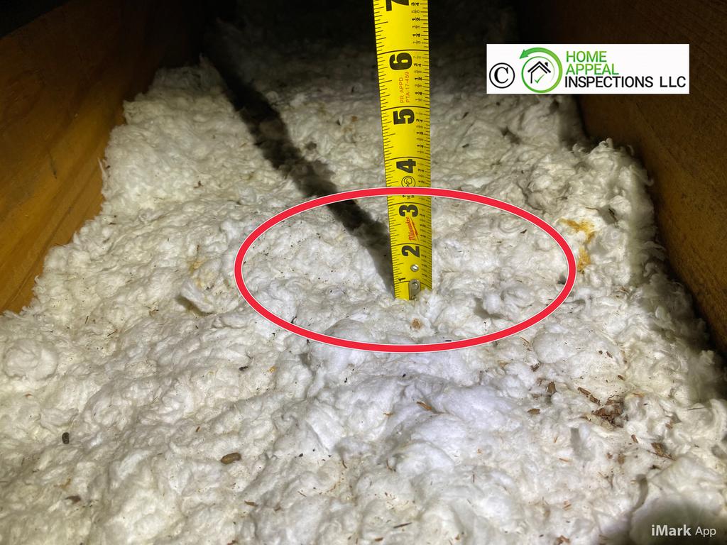1" of insulation in the attic