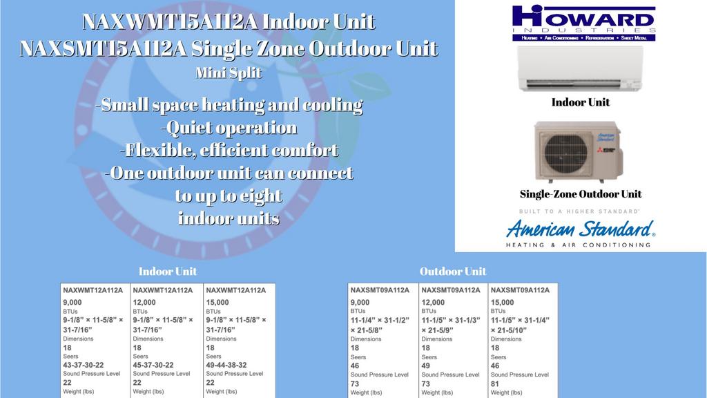 Indoor Unit American Standard Mini Split Units