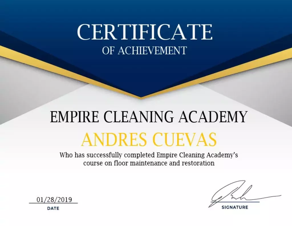 Certificate of Achievement
