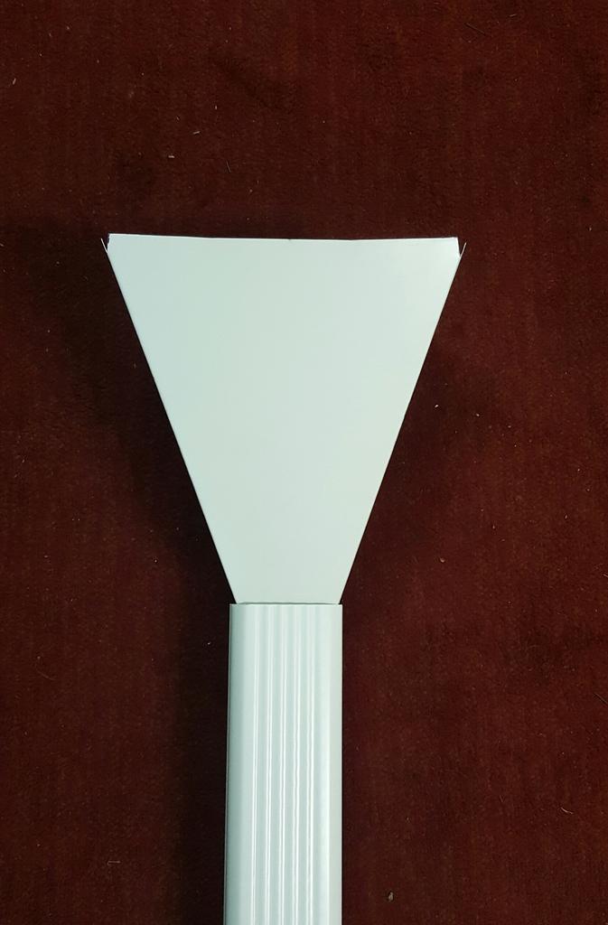 Flat Aluminum Leader Head & Aluminum Downspout
