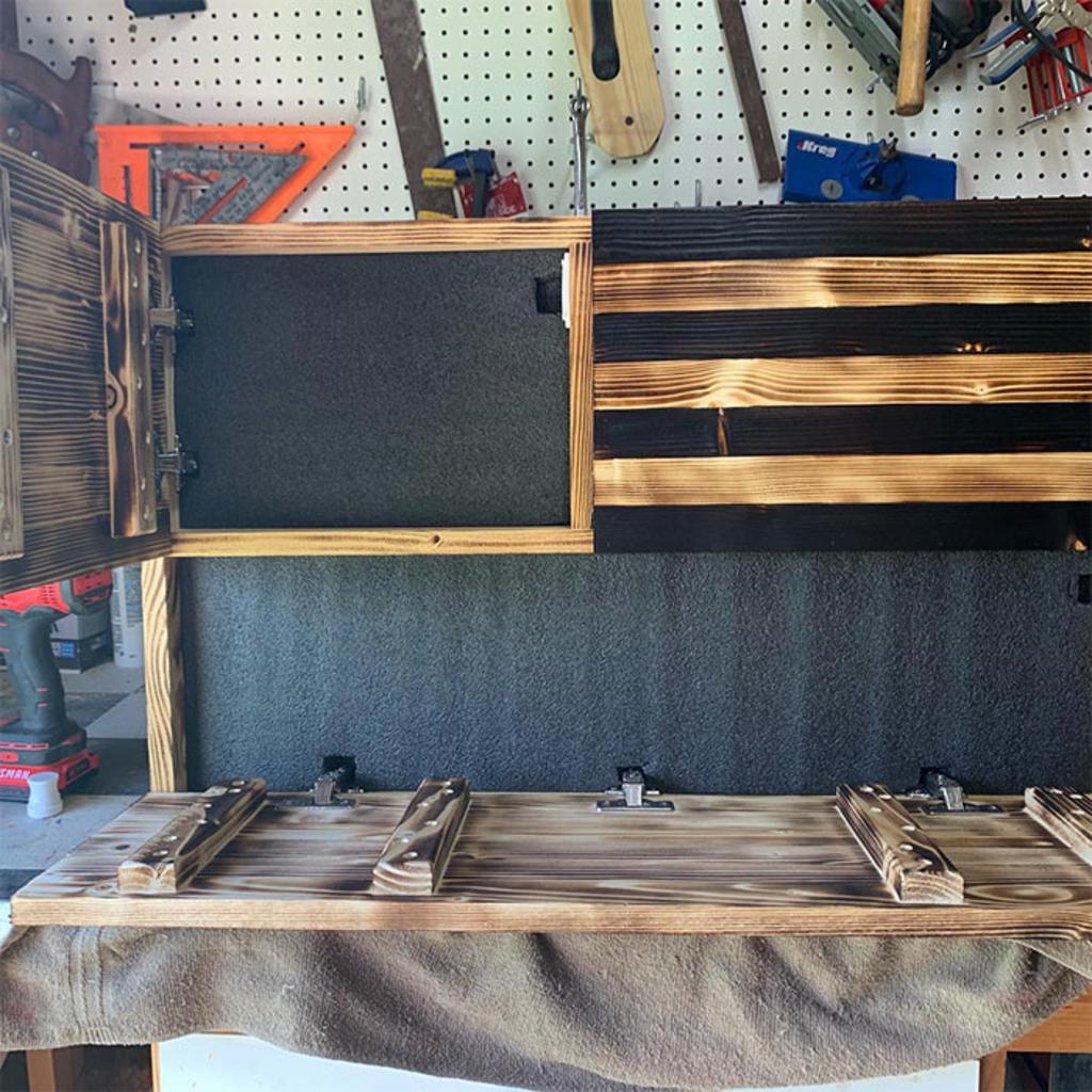 Wooden American Flags