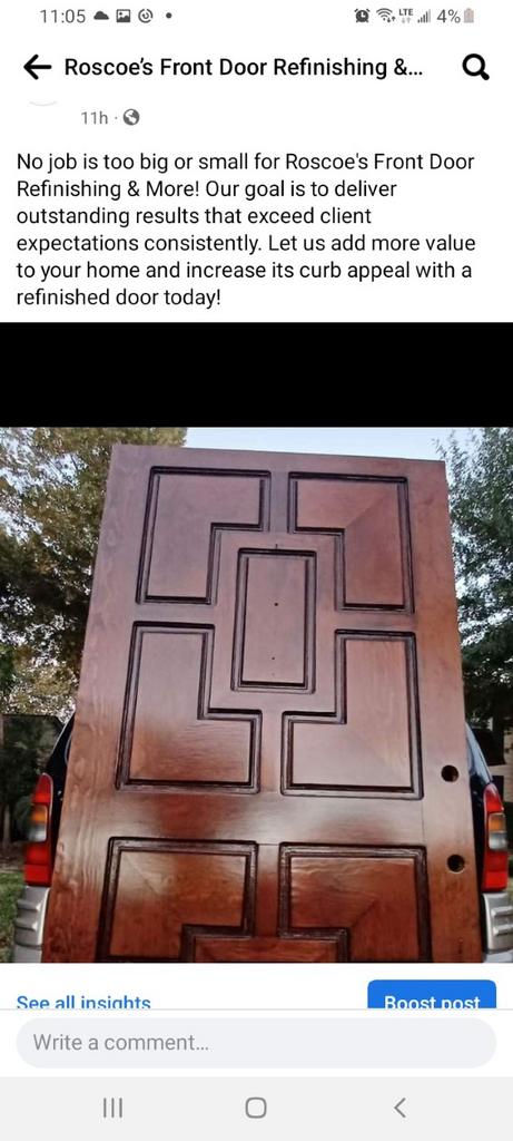 Roscoe's Front Door Refinishing & More LLC