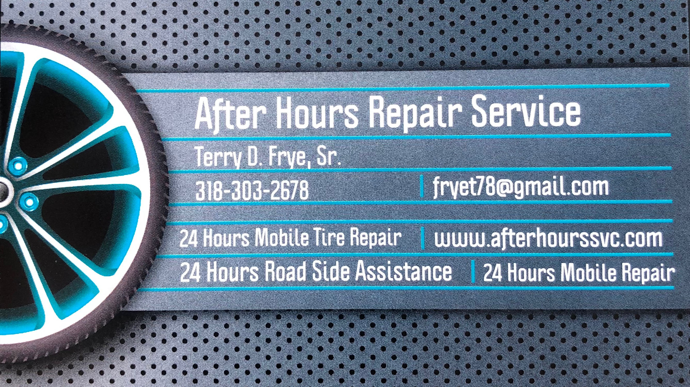 Tire business card Tire business card