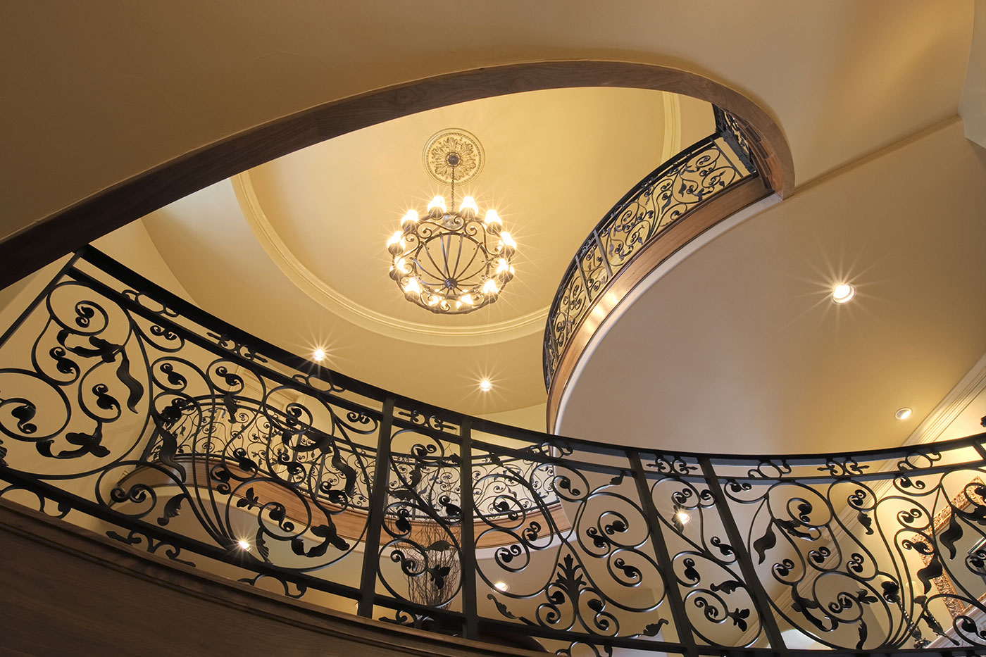 luxury interior staircase railing