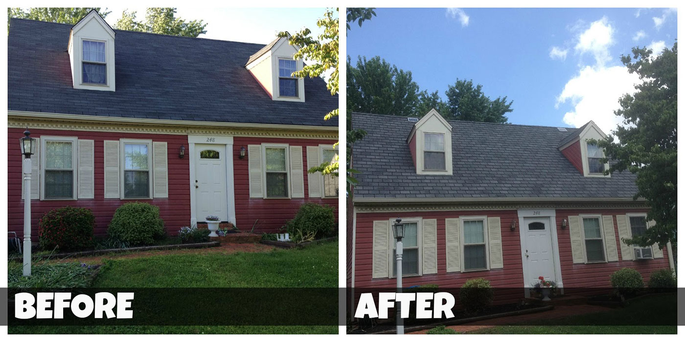 before and after roof repair before and after roof repair