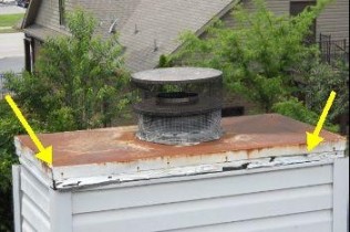 chimney crown loose home inspection chimney crown loose home inspection