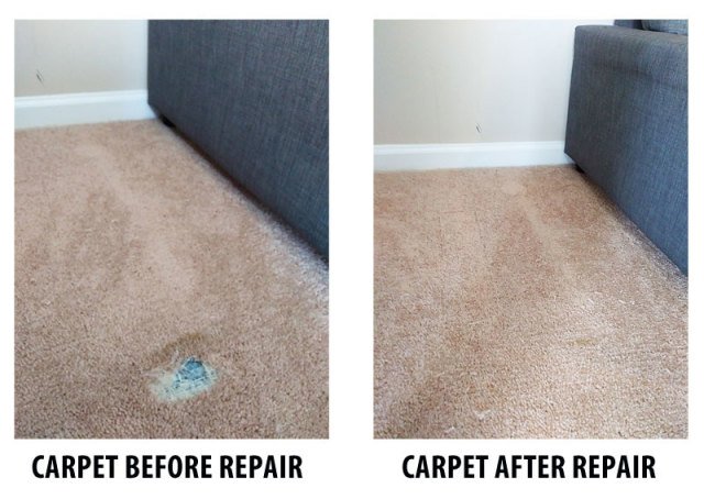 before and after carpet repair before and after carpet repair