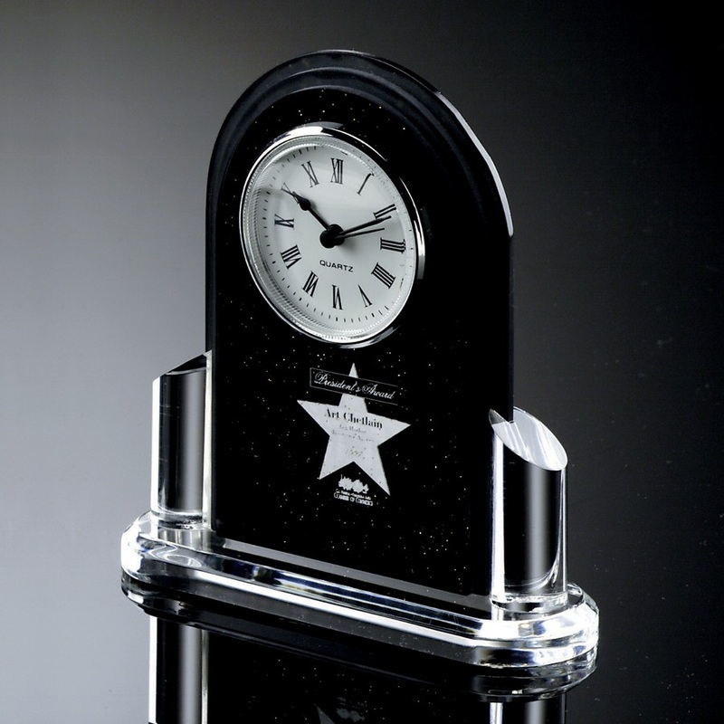 Black Clock with Gold Specks Black Clock with Gold Specks